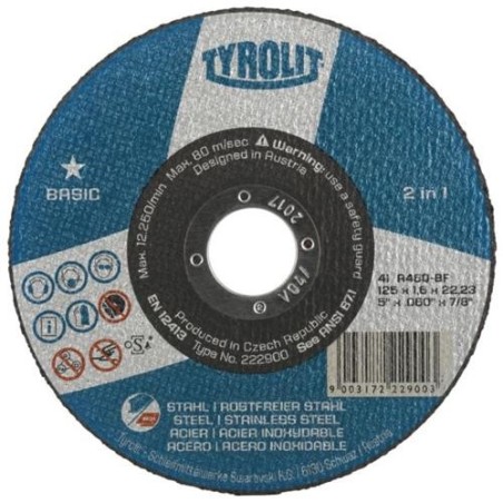 DISCO CORTE EXTRAF. ACERO/INOX. 41 125X1.0 A46QBF