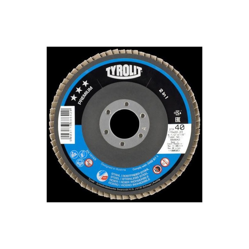 DISCO LAMINAS ACERO/INOXIDABLE 115X22 ZA60-B