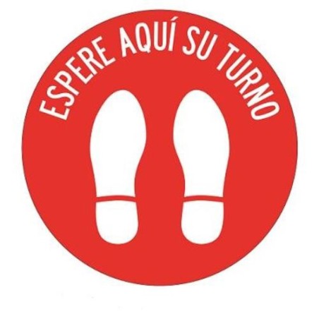 SEÑALIZACION SUELO ESPERE TURNO 30CM 9058