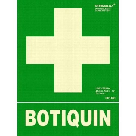 CARTEL PVC 40X30 SERIGRAFIADO BOTIQUIN